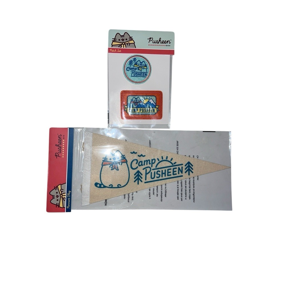 Pusheen Pennant Flag & 2 Patches Exclusive From 2020 Camp Pusheen Box